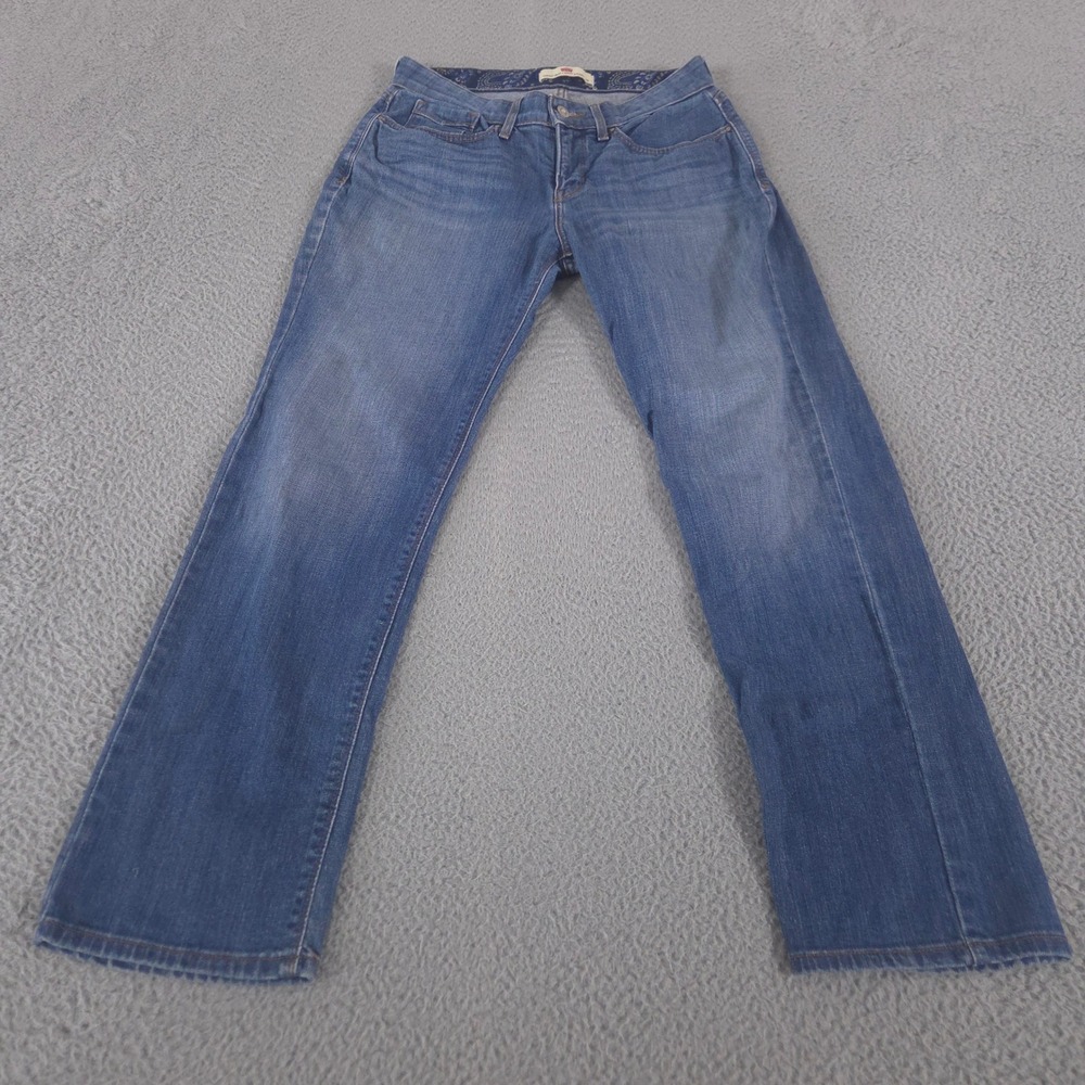 Levi's Jeans Women 8M Blue 525 Perfect Waist Straight Leg‎ Stretch Medium Wash